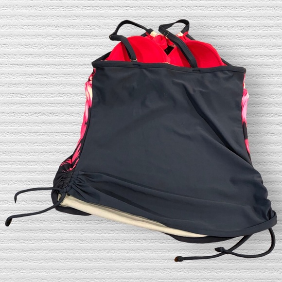 Free Country Ruched-Side UPF 50 Halter Tankini Top - Picture 7 of 8